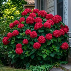 Гортензия крупнолистная Хот Ред (Hydrangea macrophylla Hot Red)